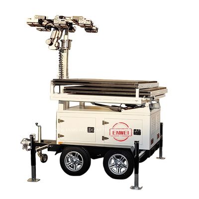 Menara lampu bertenaga surya 360 ° yang dapat disesuaikan untuk penyelamatan darurat dan situs