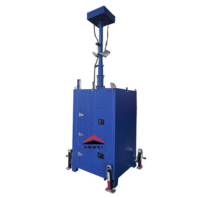 Pemasangan Sederhana Menara CCTV Kamera Keamanan Seluler Untuk Pemantauan Kawasan Industri