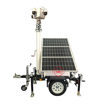 Trailer Pengawasan Surya Fleksibel 360° Kamera Penutup Pencahayaan Malam Untuk Situs Pekerjaan Tambang