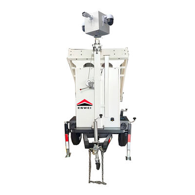 Panel Surya Portable Kamera CCTV Trailer Frame Untuk Situs Konstruksi