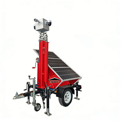 High Adaptability Solar Camera Security Trailer Mini Solar Trailer untuk pemantauan keamanan darurat