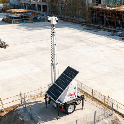 Trailer Kamera Surya Dengan Sistem Pemantauan Untuk Proyek Luar Ruangan Dengan Panel Surya 300W